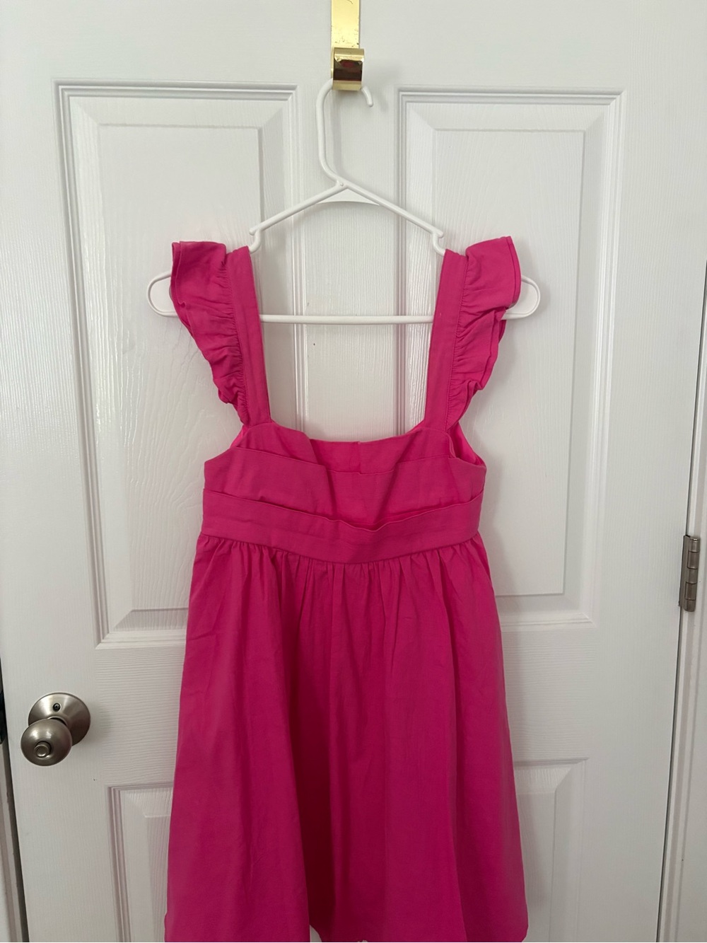 Hello Molly Hot Pink Ruffled Sundress Worn Once